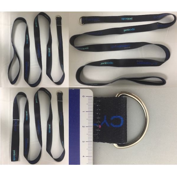 metal D plateada de plata Ring Cute Pet Supplies de la correa de perro de la cuerda del poliéster de 2000X15m m