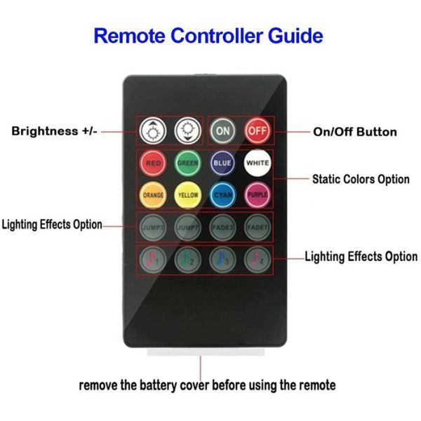 SMD 5050 12cm Car Interior Decoration Atmosphere Light