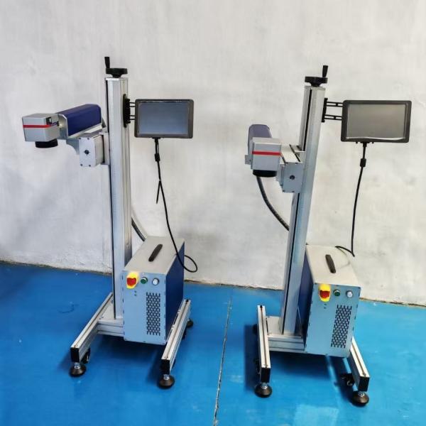 Fiber Laser Wire Marking And Coding Machine For Production Lines Small Businesses 30W 50W 100W Power Options
