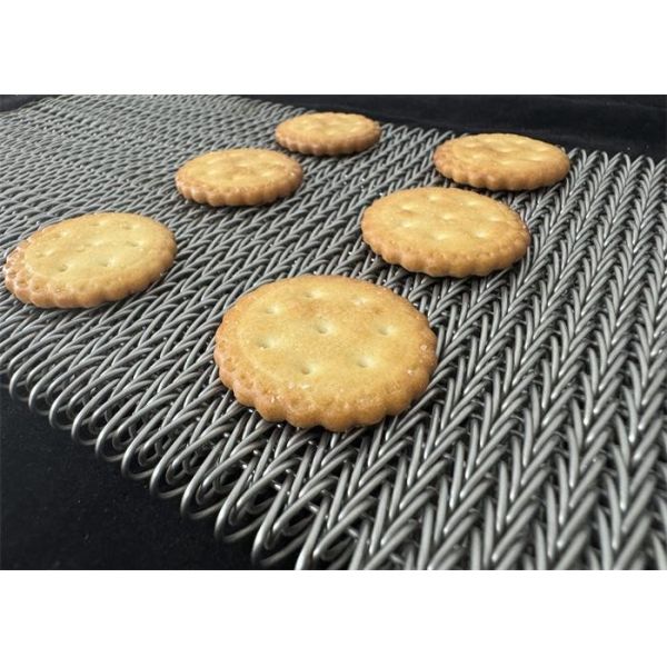 Carbon Steel Compound Balanced Wire Mesh Conveyor Belt 350°C Herringbone for Bakery Oven Chain Driven Custom