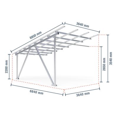 Aluminum Solar Panel Carport Set Up Your Rooftop and Car System with 25-Year Service Life