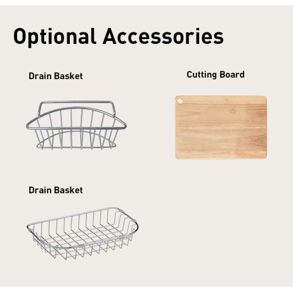 0.9mm Thick Top Mount Kitchen Sink , 20 Gauge Stainless Steel Single Basin