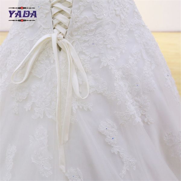 Новый дизайн дам без плеча стройный русалки хвост любимый платье белое дешевые свадебные платья