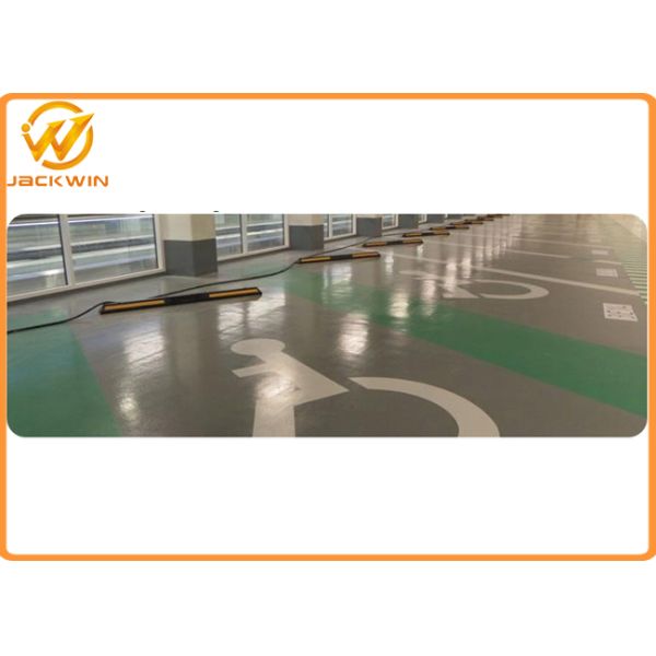 2 M Reflective Garage Wheel Stopper , Car Parking Recycled Wheel Stops17kg