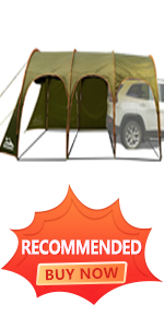 Waterproof Car Awning Sun Shelter, Portable Auto Canopy Camper Trailer Sun Shade for Camping, SUV, Outdoor, Beach Army