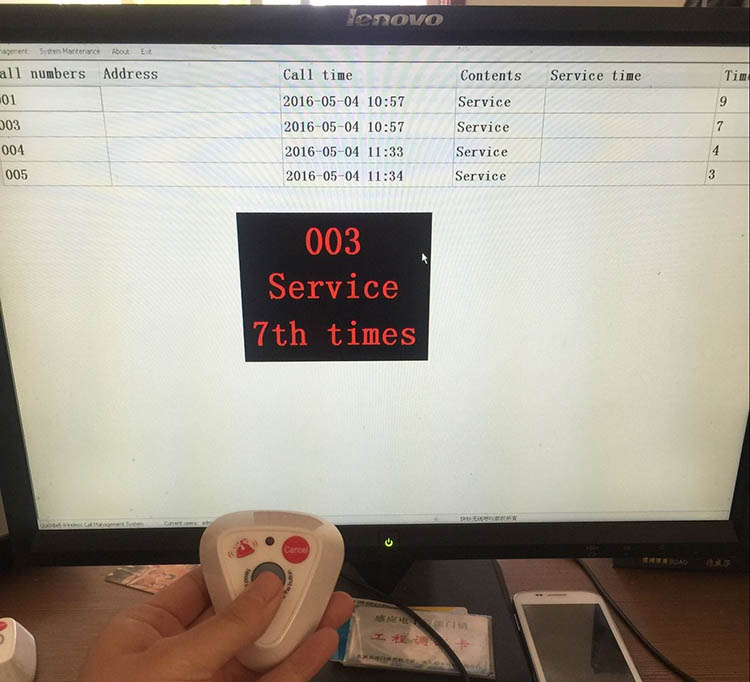 Подходит для сервера / гостей, пейджинг системы вызова стола ресторана