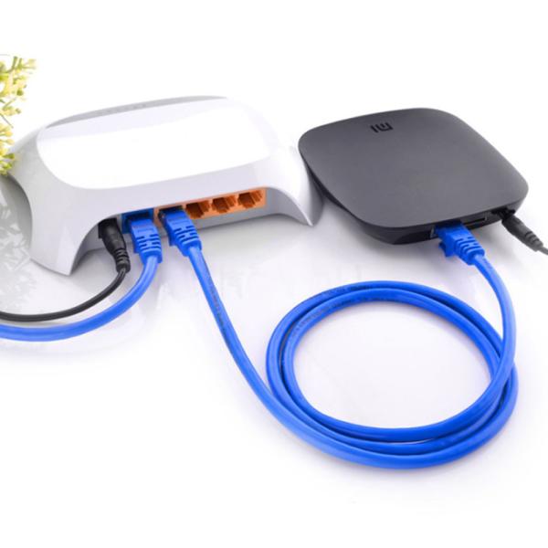 CE CCC 1m 3m 5m Rj45 CAT6 Patch Cord Unshielded Twisted Pair Blue Color