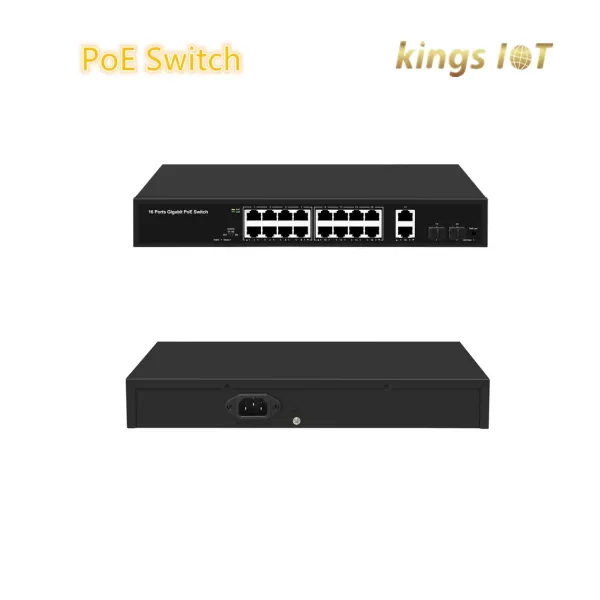 16-Ports Poe Ethernet Switch Support 250 Meters Poe Power, 200W or 300W Poe Switch for CCTV, Wireless Ap, IP Phone