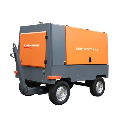 Compressor de ar portátil estacionário motor diesel 110kw 353cfm compressor de ar móvel