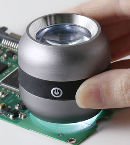 Optical Instrument 10X Screen Magnifier Identification Cylinder Detection Glass