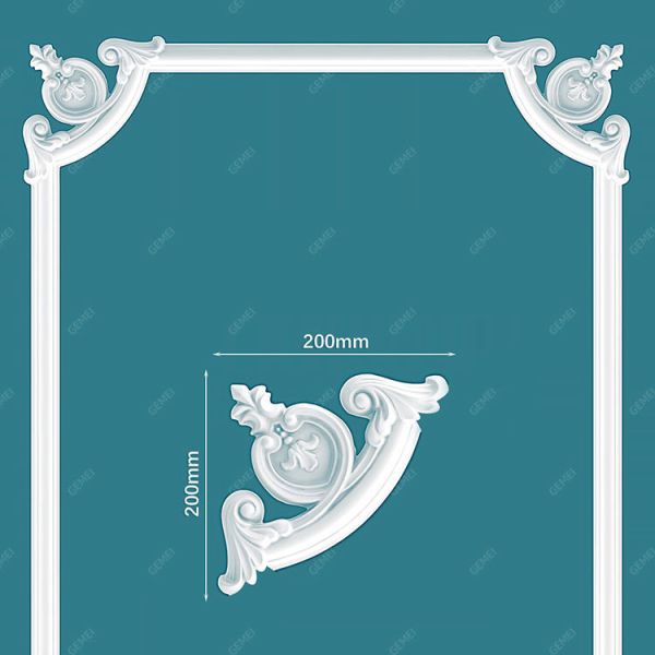 GD-85008 Hot-Sale Pu Foam Flat Fireproof Architectural Corner Mouldings For Church