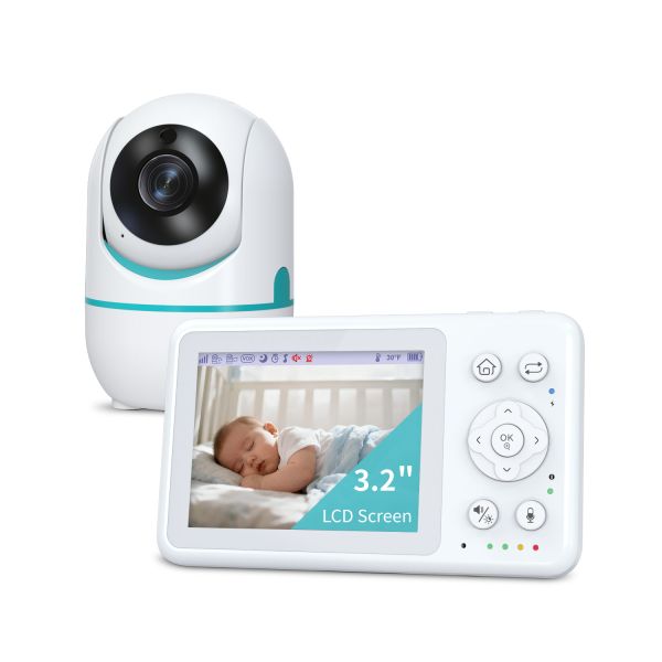 3.2 Inch No WiFi Baby Monitor with 360 Pan Tilt Camera and Night Vision