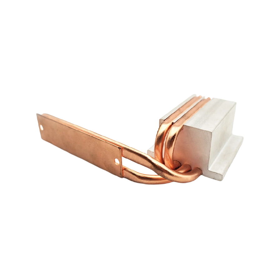 2 Heat Pipe CPU Cooler Aluminum Heatsink with Copper Heat Pipes for Mini PC Industrial Computer