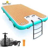 Popular Pad Dock Flutuante Inflável Tecido de Parede Dupla PVC 352cm*155cm 20cm