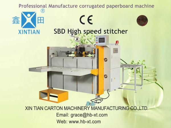 Heavy Duty Semi-Auto Carton Stapler , Single / Double Corrugated Box Stitching Machine