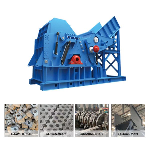 Building Material Shops 37kW Powerful Industrial Lithium Battery Scrap Metal Crusher