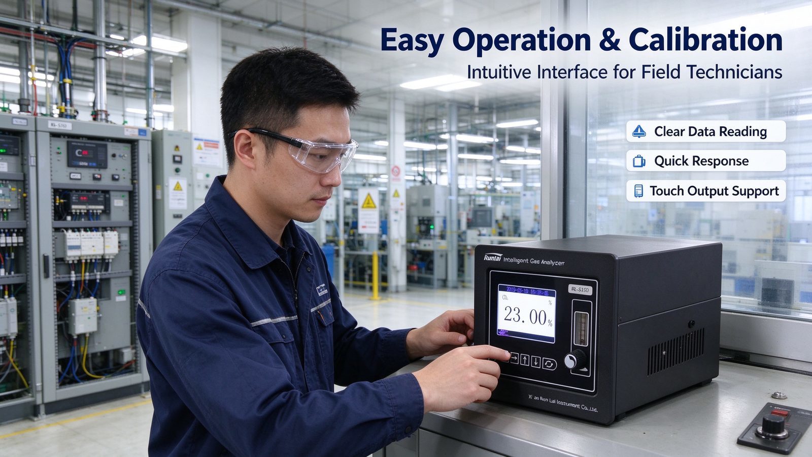 Multi Infrared Online Gas Analyzer CH4 CO CO2 SF6 SO2 CnHm NH3 With Sound Alarm