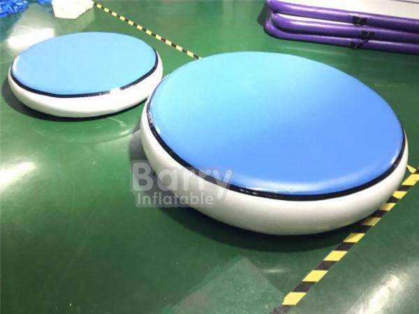 Tapis gonflable bleu rond de gymnastique de voie d'air DWF + matériel de 1.2mm Platon