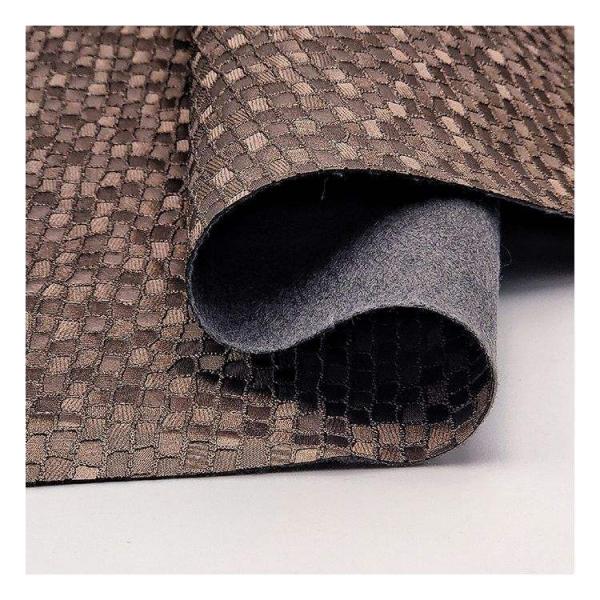 Vente en gros en Pvc de pierre de perle de grain motif en cuir synthétique artificiel emballage portefeuille boîte chaussures carnet de notes faux tissu en cuir