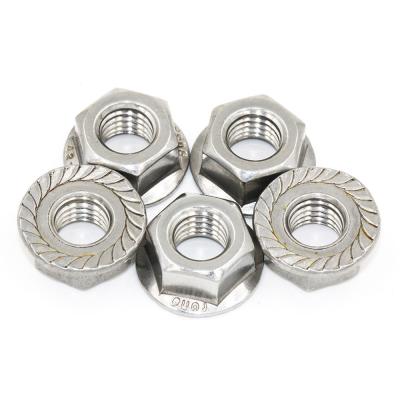 Nozes de flange hexadeca de aço inoxidável certificadas pela SGS M7 M8 M10 304 Grau 6. 8 / 8. 8 / 10. 9 / 12.9