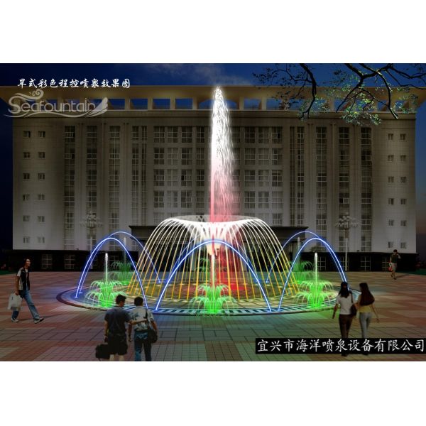 Высокоразбрызгивающие фонтаны для сухих полов RGB подводное освещение