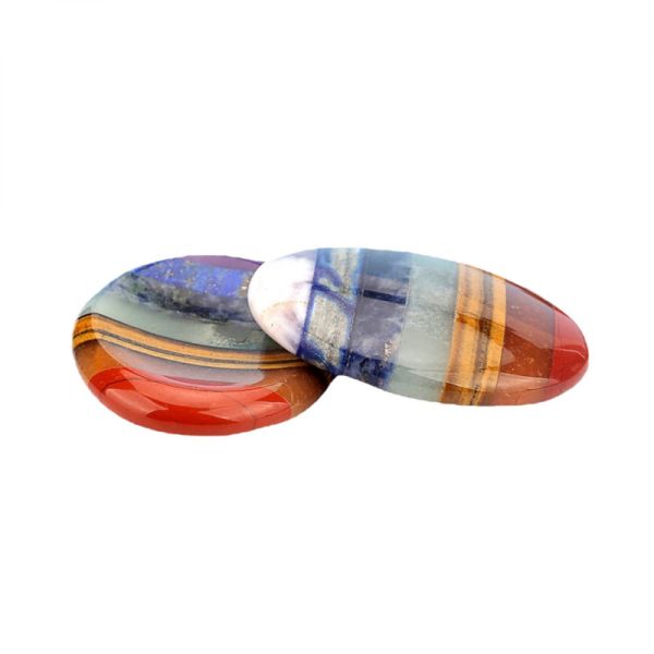 Chakra Balancing Essential Natural Worry Stone Finger Massage Tool with 45*35*8mm Size and ISO9001 Certificate