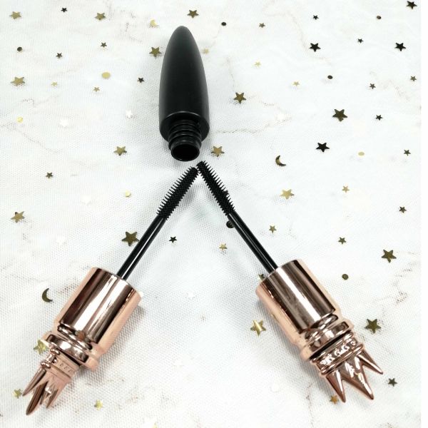 Painting PMMA Cap Crown Black And Gold Plastic Mascara Tube 20g