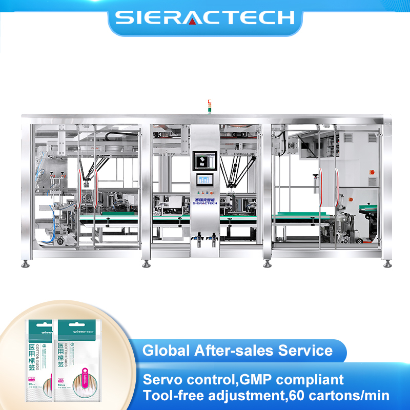Automatic Cotton Swab Packaging Machine with Counting System, Vision-Guided Sorting and Central Bagging Solution