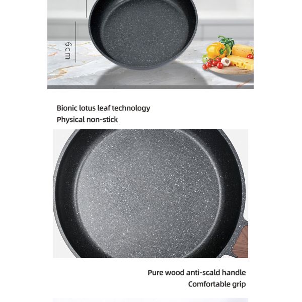 Hot Sale Cookware Marble Coating Fry Pan Die-cast Aluminum 28cm Non Stick Frying Pan Ollas Fry Pan