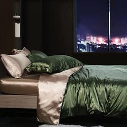 Soft Hotel 1.0m 4Pcs White Silk Duvet Cover Set OEKO-TEX Approval