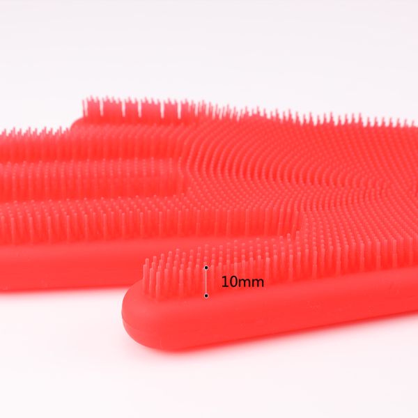 Gant de nettoyage de lavage coloré de silicone de gants de silicone en gros