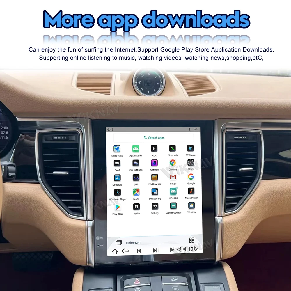 Авторадио Viknav Для Porsche Macan (2010-2015) 10,4 дюйма Авто вертикальный экран Carplay GPS навигация Мультимедийный проигрыватель