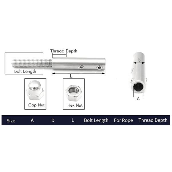 Customizable Polished Finish Stainless Steel Cable Railing Tensioner for Widely Usage