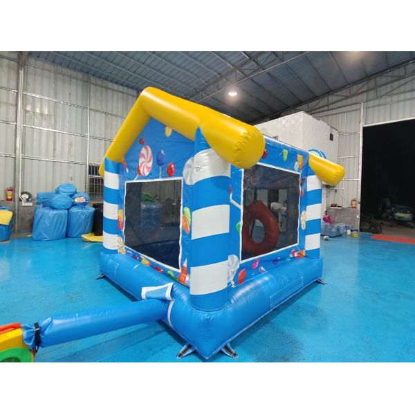 Commercial Grade Outdoor Indoor Inflatable Bounce House Blue Candy House Inflatable Jumping Castle For Kids