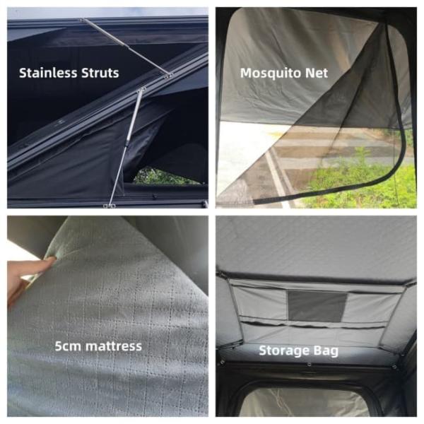 Customized Big Space Car Rooftop Tents With Double Rain Cover Square Rooftop Tent Z Style
