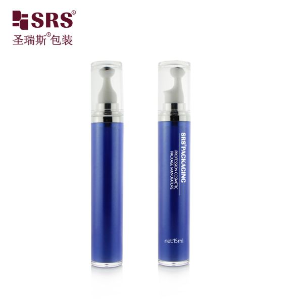 Massage Roller Acrylic Bottle Blue Green Pink Face Eye Cream Bottle With Pump Roller Bottle