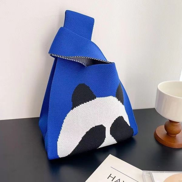 Popular Women Handbag Custom Polyester Woven Bag Mini Tote Shopping Bags