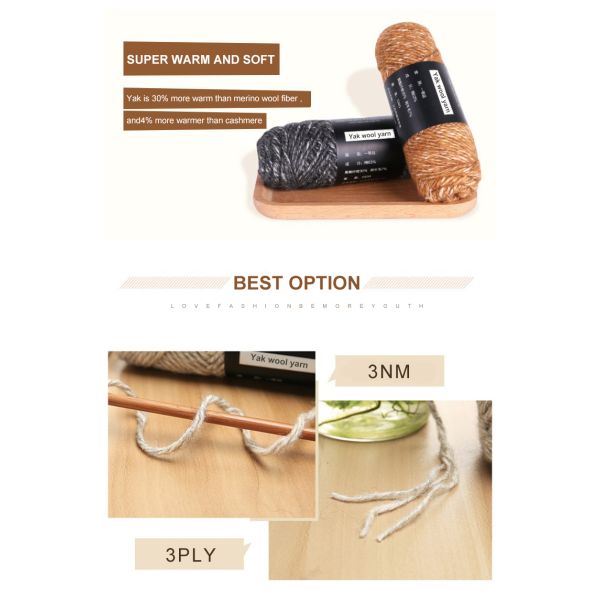 Волосы 1ends 3GG ЯКОВ пряжи шерстей серого цвета 1/3NM Menlange коренастые акриловые для вязать машины