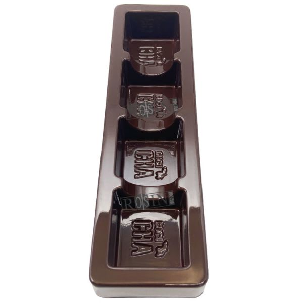 4 Cavity Plastic Chocolate Packaging Vacuum Formed Plastic Chocolate Tray Insert