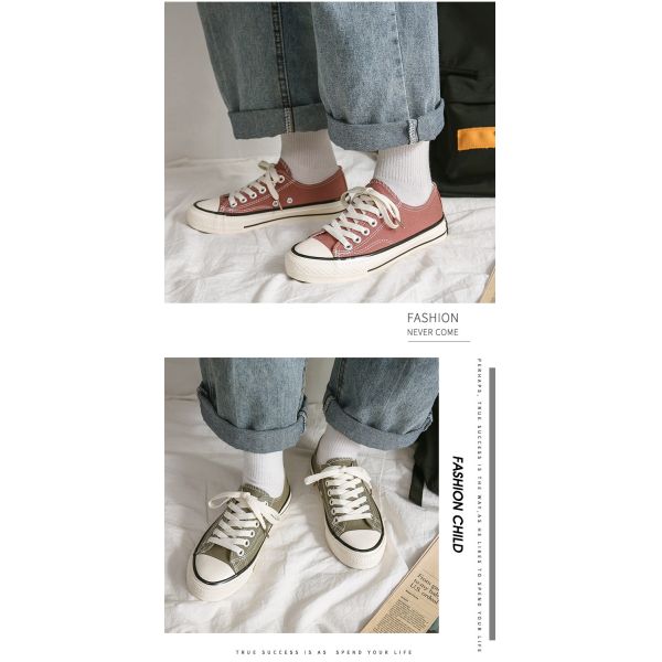 1970s Replica Canvas Shoes Men'S Ulzzang Low-Top Couple Shoes Korean Style Trendy Breathable Teenagers Wear