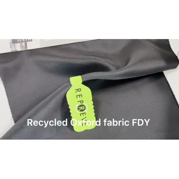 Factory wholesale RECYCLED POLY 600D 64T 100%polyester oxford fabric for log cover