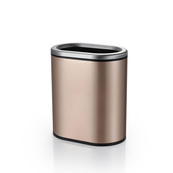 Fingerprint Proof 427mm Height Stainless Steel Bathroom Trash Can
