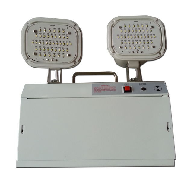 Battery Powered Twin Head 3014 SMD LED Rechargeable Emergency Light TL084BN
