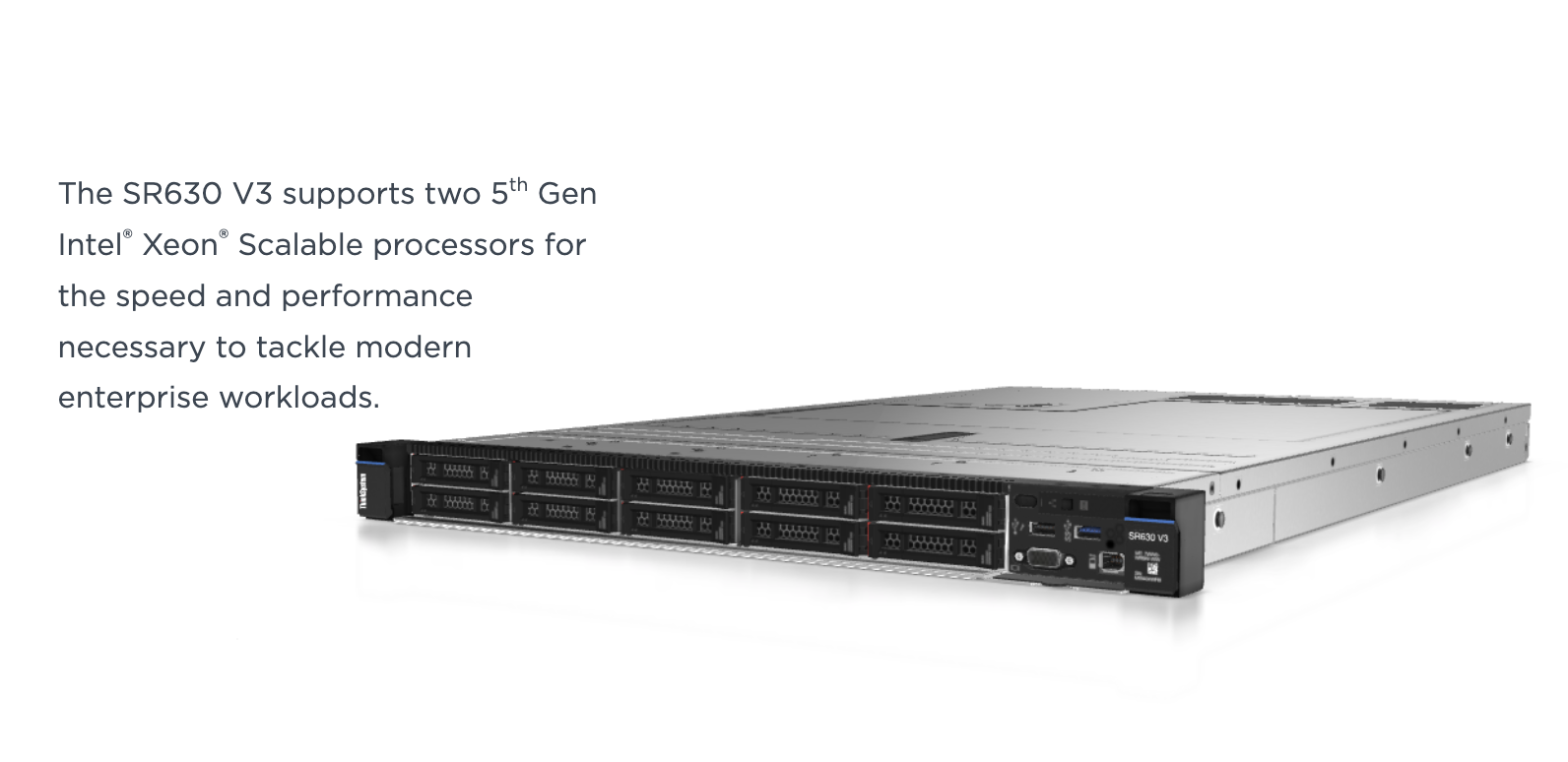 Lenovo 1U Rack Storage Server Thinksystem SR630 V3