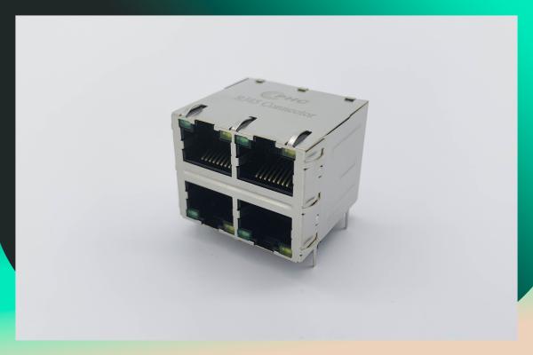 Ethernet protegida puerto Jack de PHC 2X2 8P8C RJ45
