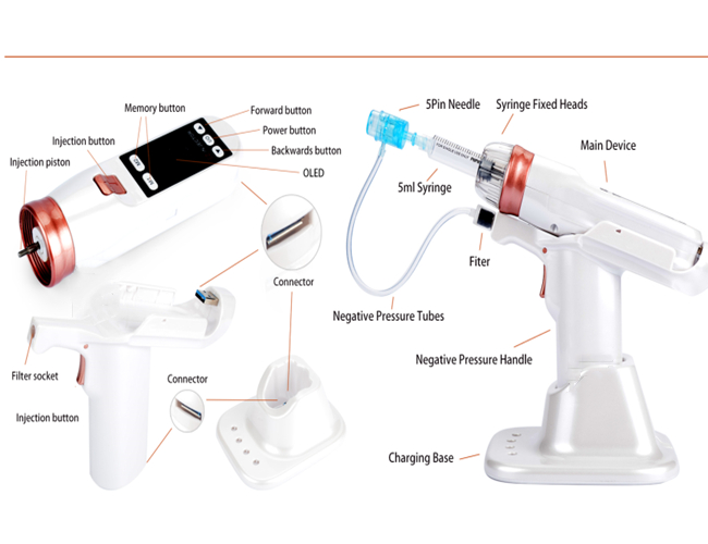 1-5 машина 0.25mm красоты RF уровней до оружию 4mm Mesotherapy для Prp