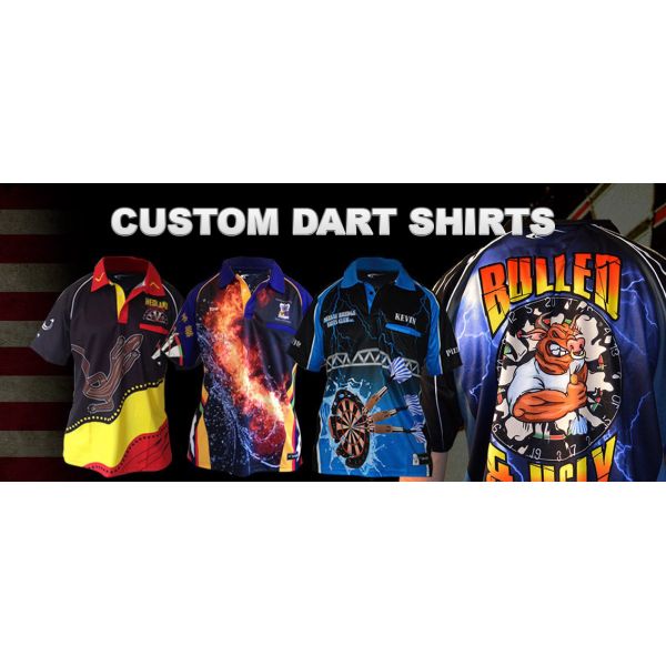 OEM Sublimation Darts T Shirt Multicolor With Zippers Design