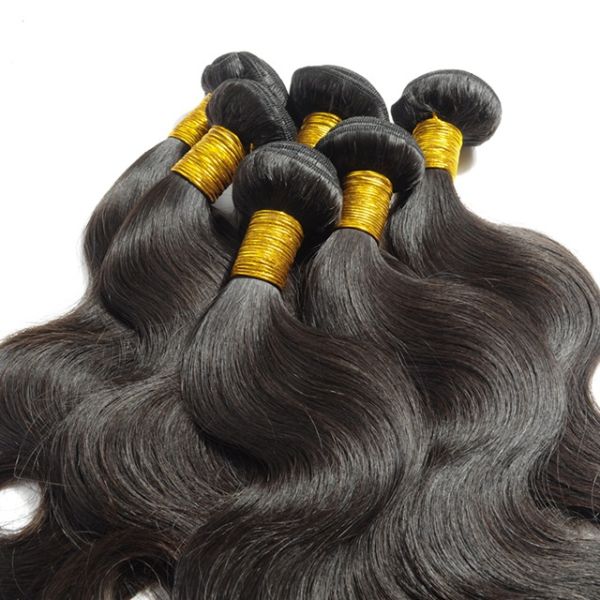 Non Processed Virgin Human Hair Bundles Brazilian Body Wave No Synthetic