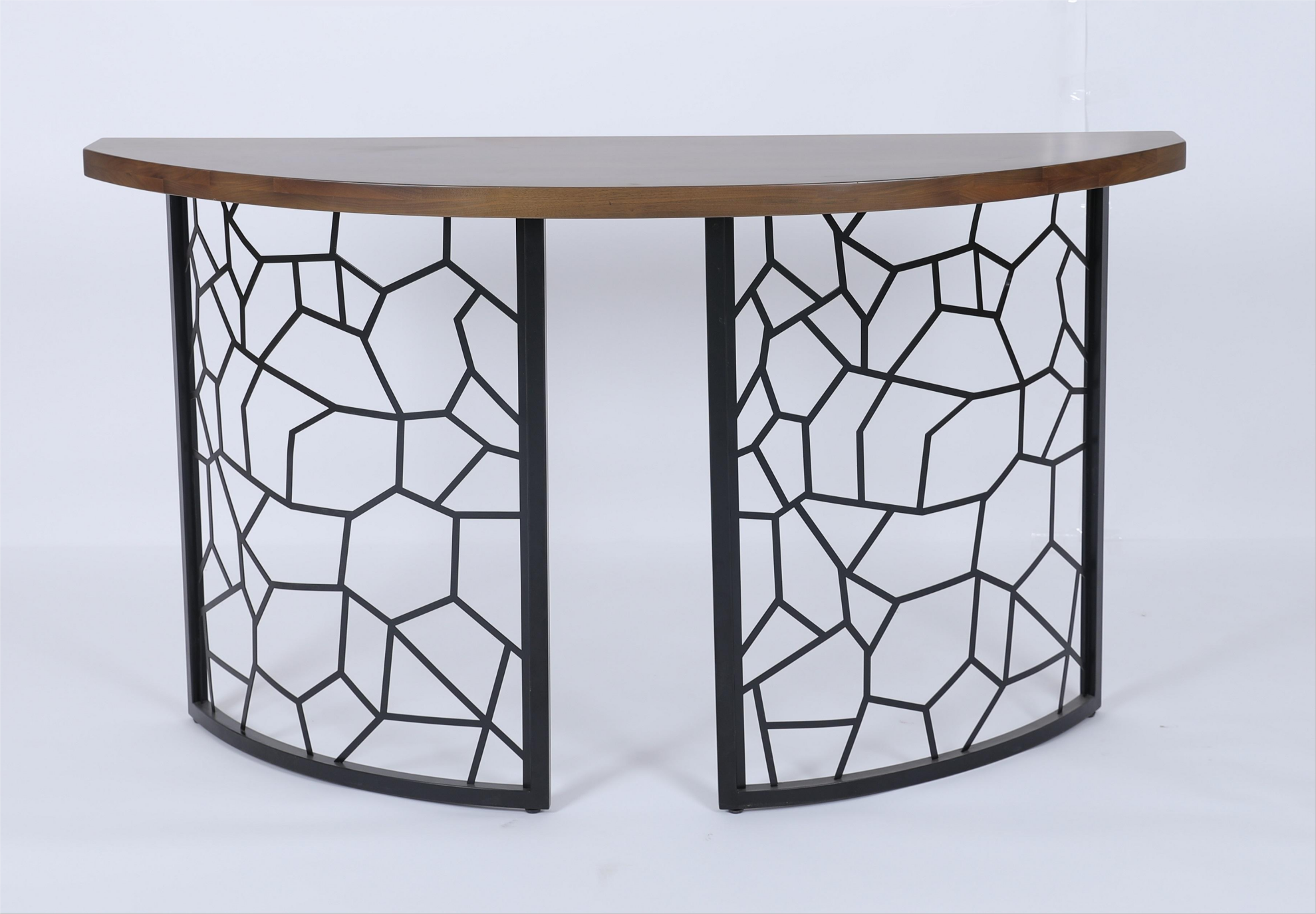 Custom Coffee Table With Wooden Top Metal Frame Antiquity