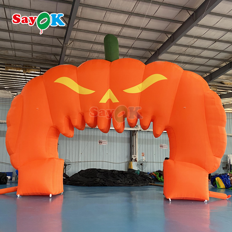 Custom Halloween Inflatable Pumpkin Archway for Outdoor Events